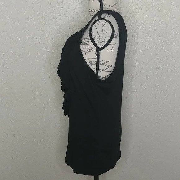Sleeveless Ruffle Front Top - Picture 2 of 3